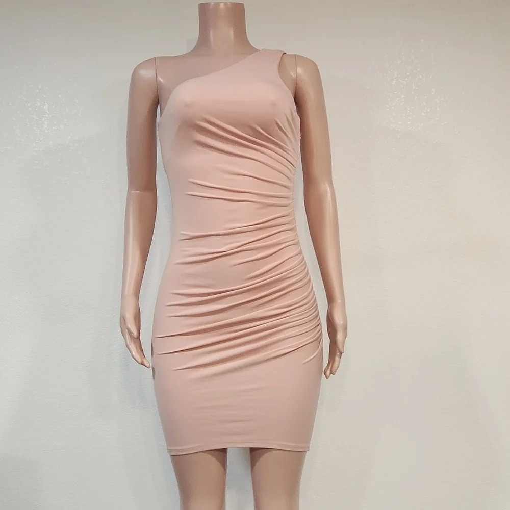 Michael Costello x REVOLVE Kimberly Mini Dress in Blush